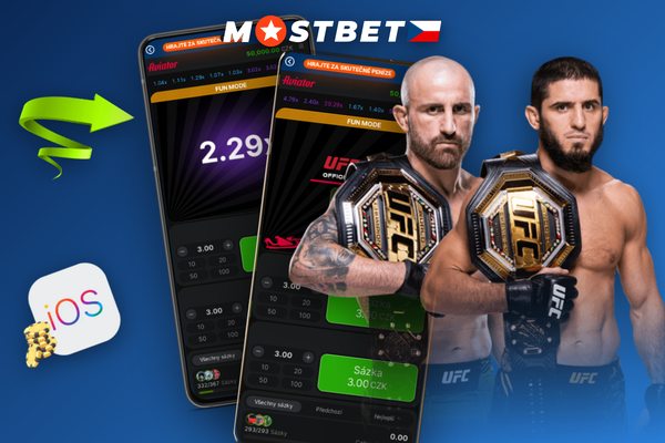 Mostbet Aviator online na dvou mobilech Android a iOS s herním rozhraním