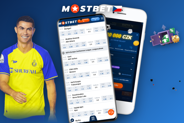 iPhone s otevřeným App Store a kartou Mostbet casino aplikace připravené ke stažení