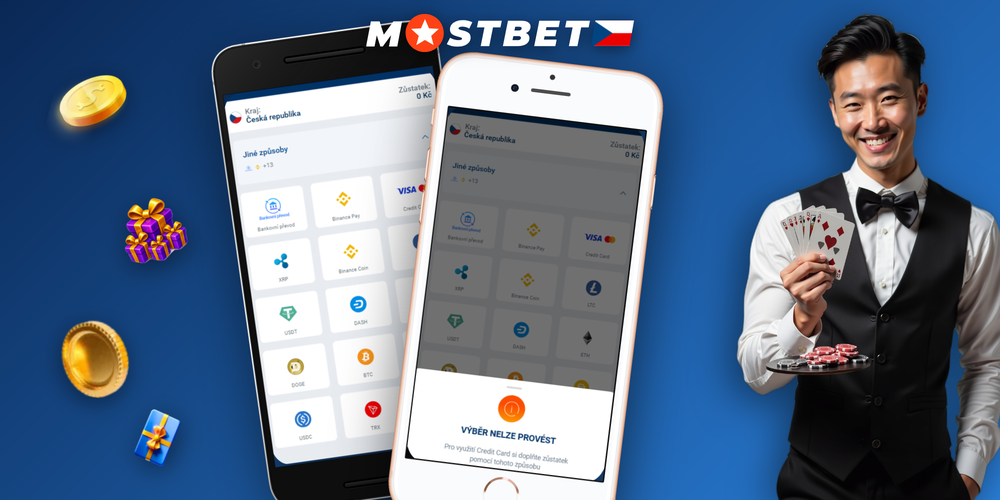 Přehled platebních metod Mostbet – Visa, Mastercard, Skrill, Neteller a Bitcoin v jednom banneru